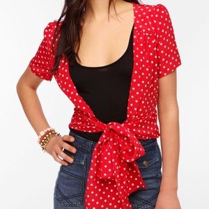 Urban Outfitters Urban Renewal Polkadot Top